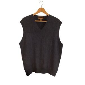 Cashmere Men's Large Dark Gray  Vest Size XL By Tasso Elba‎